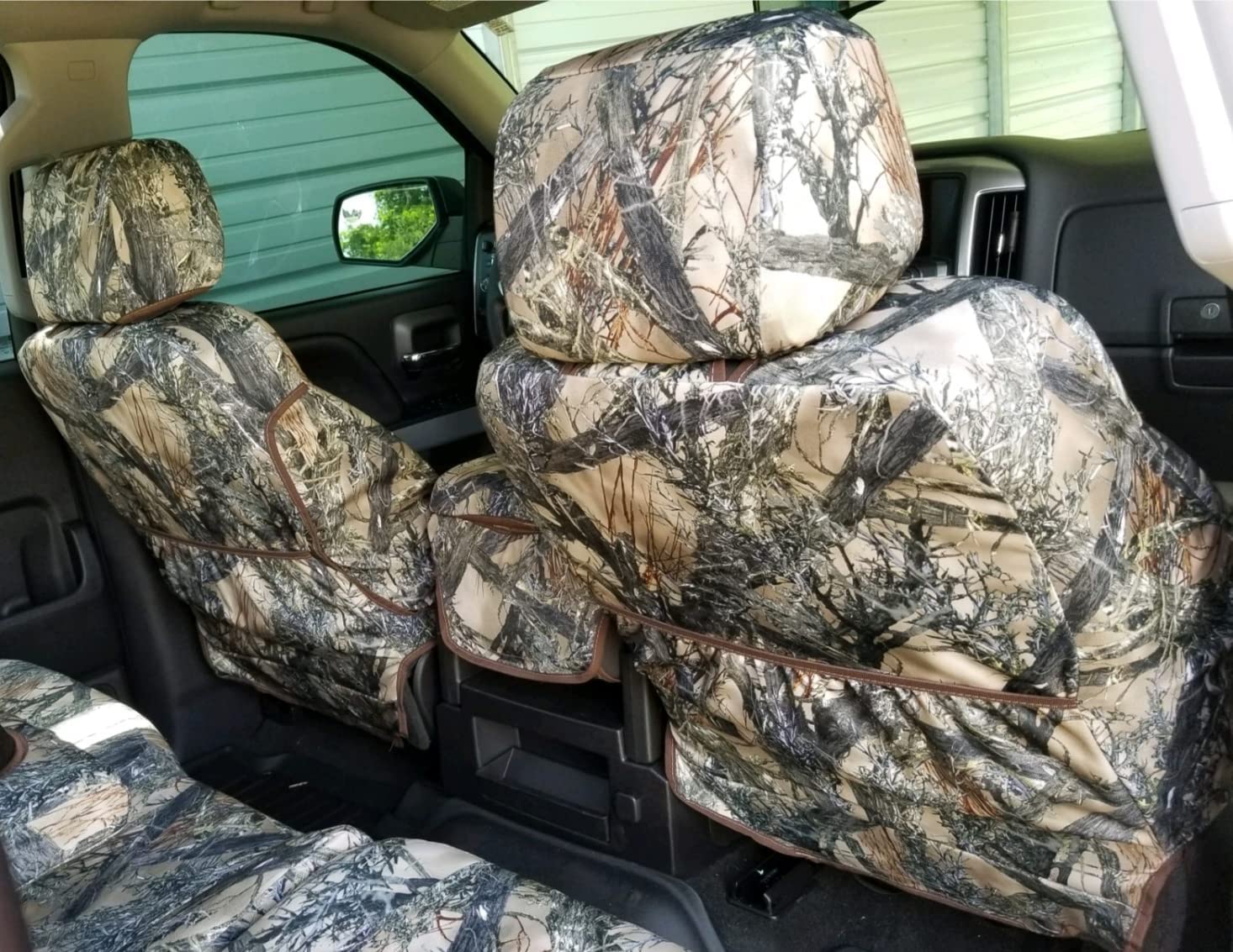 C1143 2014-2020 Chevy Silverado and GMC Sierra Front 40/20/40 Split Bench Seat with Opening Center Console in MC2C Camouflage Endura