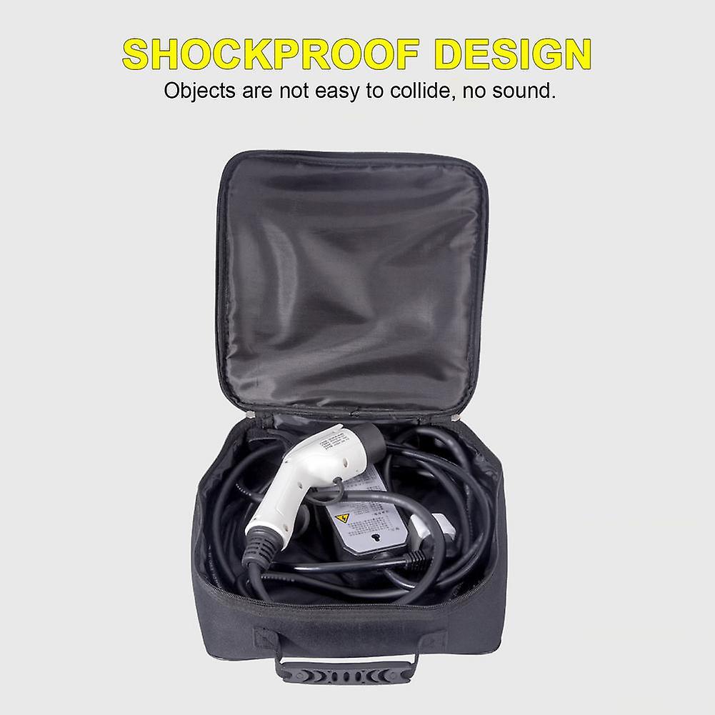 Car Charging Cable Storage Bag Date Line Storage Container New Energy Vehicle Waterproof Luggage Bag Auto Interior Organizer