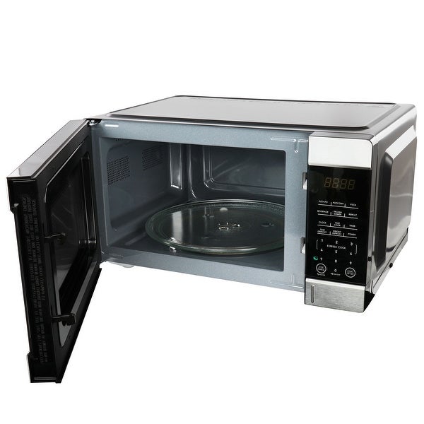 0.9 cu ft 900W Countertop Microwave Oven in Black with One Touch Express Cooking - - 37856812