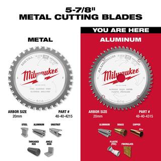 MW 5-78 in. x 50 Carbide Teeth Aluminum Cutting Circular Saw Blade 48-40-4315