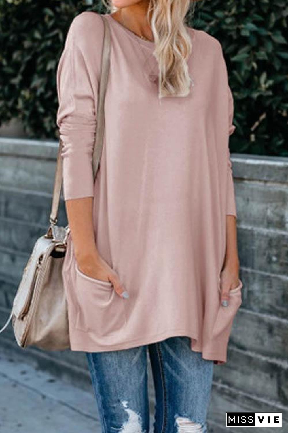 Cozy Pocket Long T-shirt