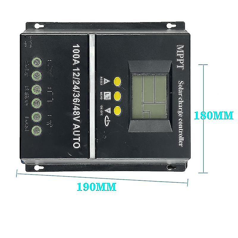 Pwm 100a 12v 24v 36v 48v Auto Solar Panel Charge Controller Solar Pv Battery Charger With Lcd Mppt