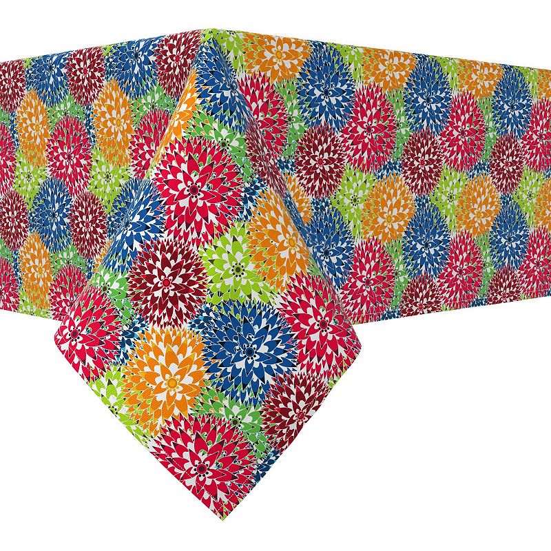 Rectangular Tablecloth， 100% Cotton， 52x104， Floral 193