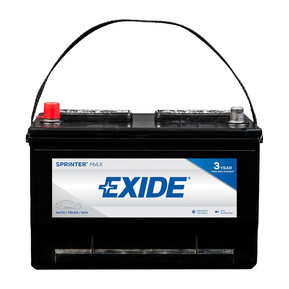 Exide SPRINTER MAX 12 volts Lead Acid 6-Cell 65 Group Size 850 Cold Cranking Amps (BCI) Auto Battery SX65