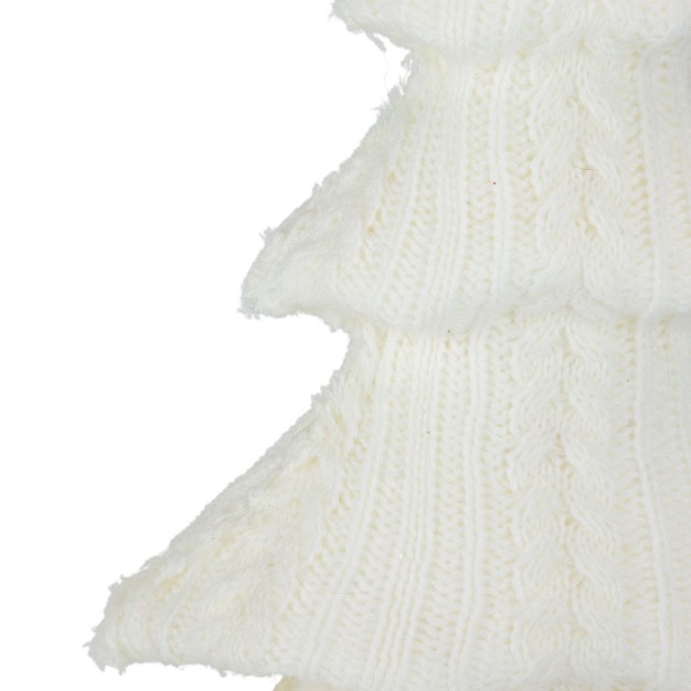 Cream Cable Knit Christmas Tree Tabletop Decoration