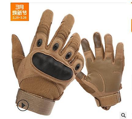 Tactical Gloves Full Finger Touch Screen Gloves Outdoor Shooting For Hunting Hiking Climbing Work Sports Gloves Khaki Xl