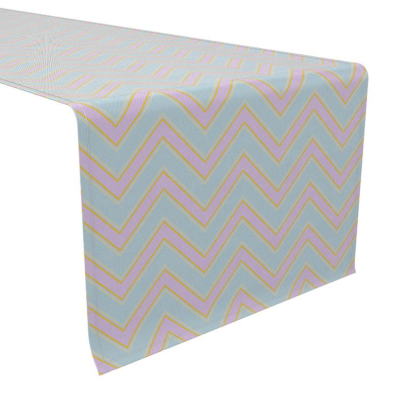 Table Runner， 100% Cotton， 16x72， Easter Chevron