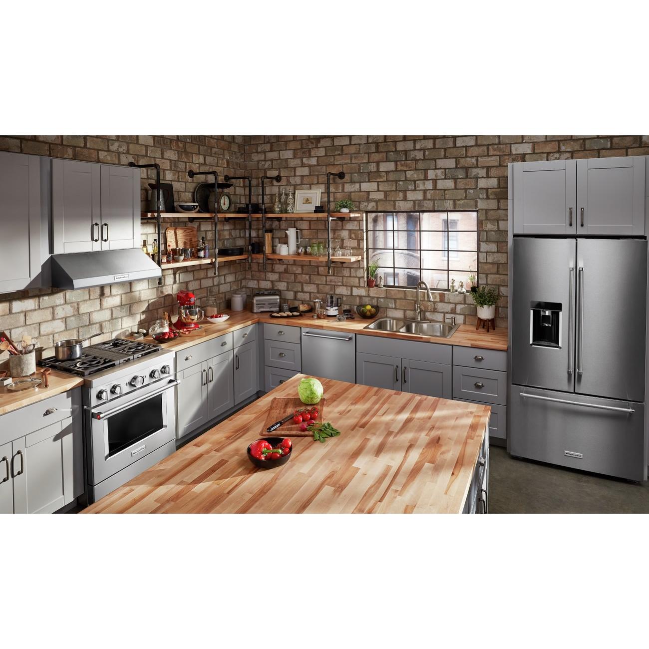 KitchenAid 30-inch Freestanding Dual Fuel Range with Even-Heat�True Convection KFDC500JSS