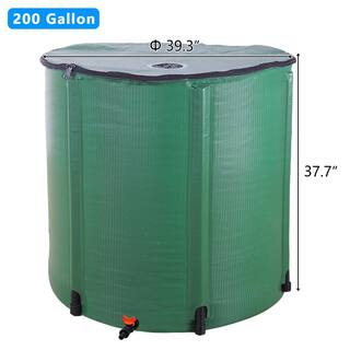 Karl home 200 Gal. Green Folding Rain Barrel Water Collector 724099226089