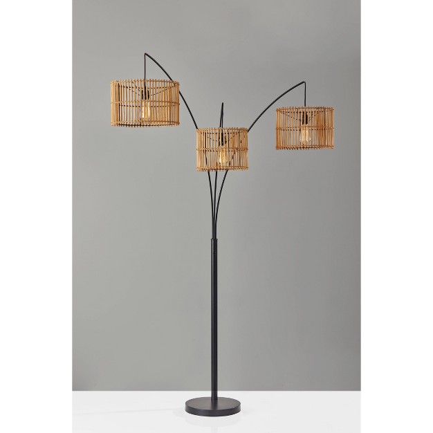 Cabana Collection 3 arm Arc Lamp Black Adesso