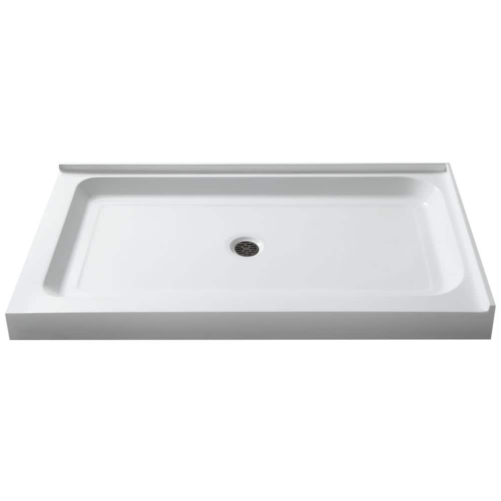 ANZZI Port 36 in x 48 in Double Threshold Shower Base in White