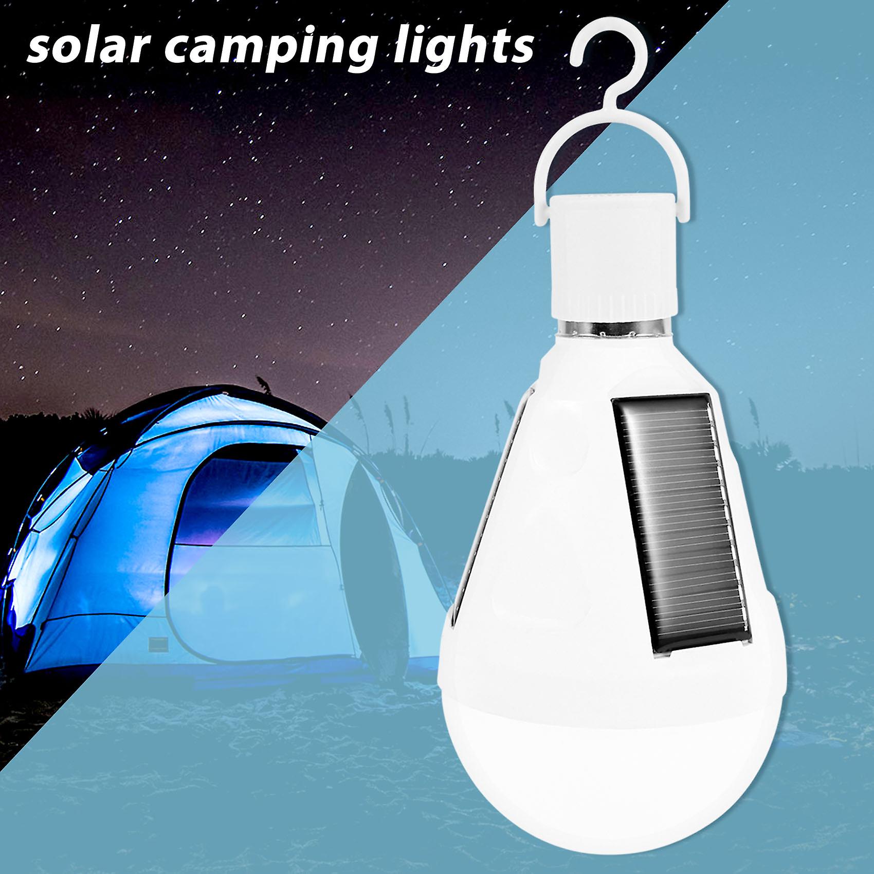 4 Pcs Portable Solar Led Light Bulb 12w Lantern Tent Light Bulb Rechargeable Emergency Lamp For Out