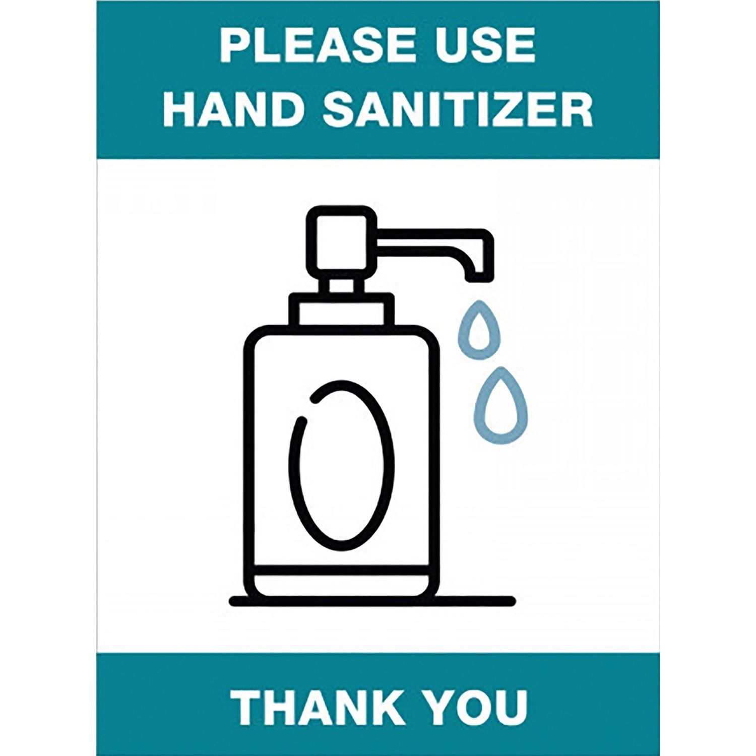 Please Use Hand Sanitizer Sign by Lorell LLR00254