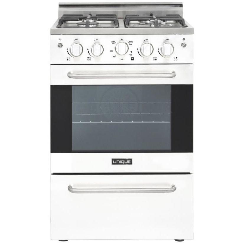 Unique Appliances 24-inch Freestanding Gas Range UGP-24V PC1 W