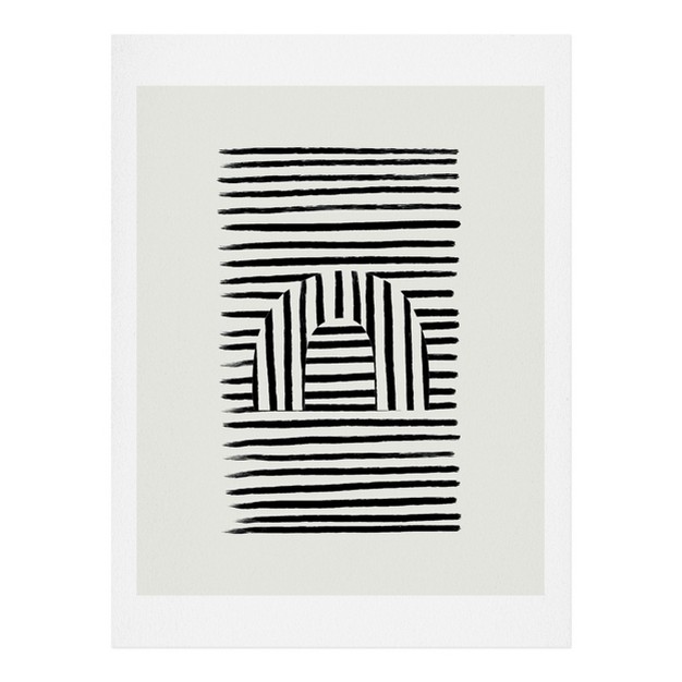 Bohomadic studio Minimal Series Black Striped Arch Art Print Society6