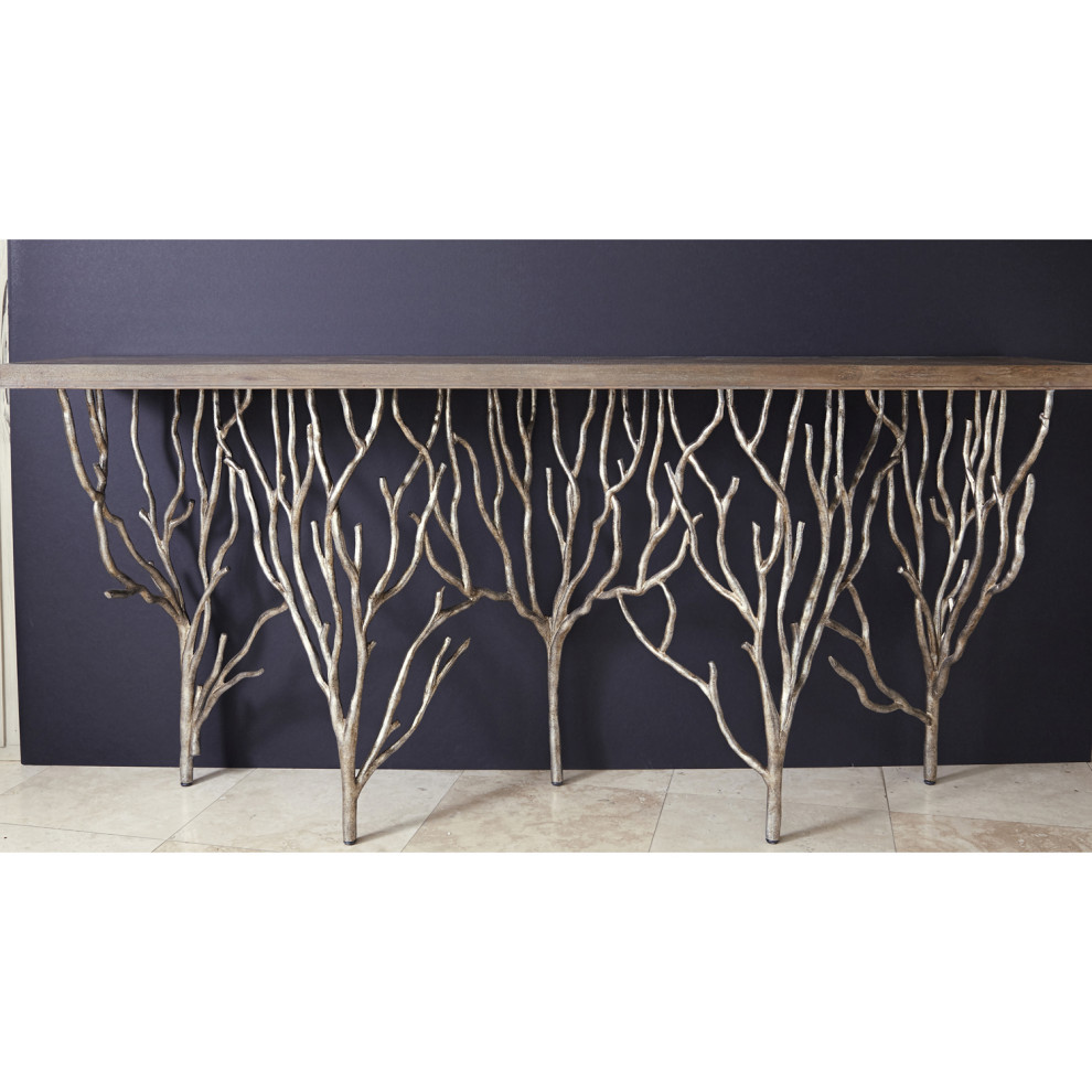 Ambella Home Collection Forest Console Table   Rustic   Console Tables   by GreatFurnitureDeal  Houzz