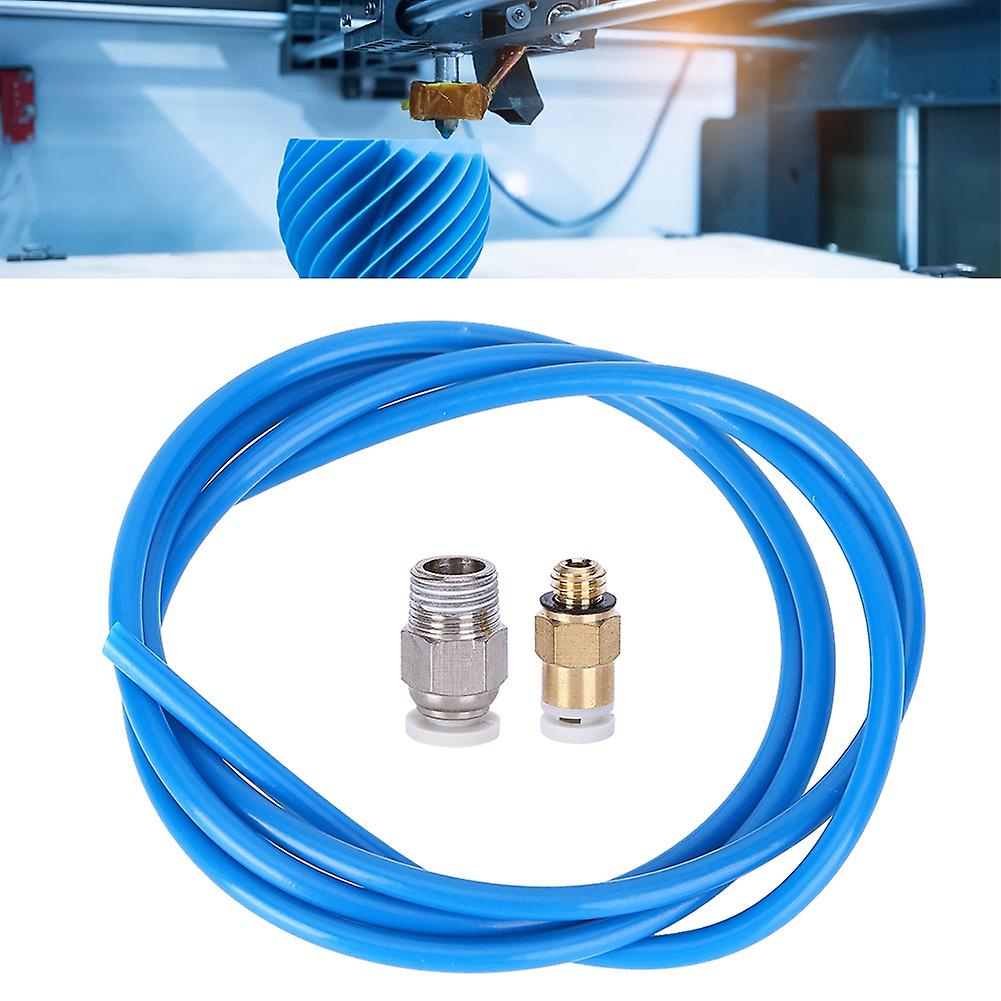 3d Printer Remote Nozzle Set Dark Blue Ptfe Feeding Tube Corrosion Resistance Insulation1m/3.3in