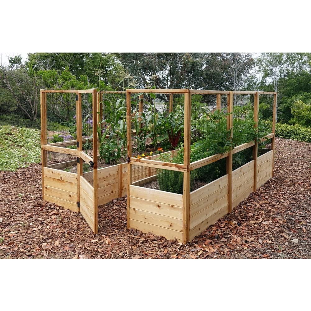 Outdoor Living Today 8 ft. x 12 ft. Garden in a Box with Deer Fencing RB812DFO