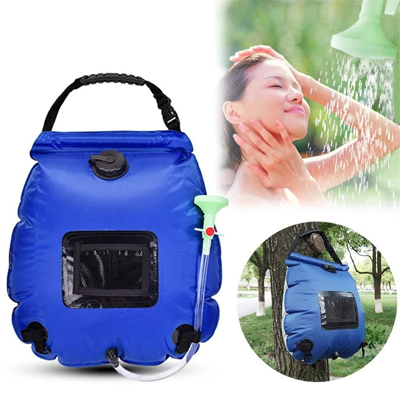 Upgrade Durable Portable Camping Beach Swimming Outdoor Traveling Camping Accessories 20L Camping Shower Bag