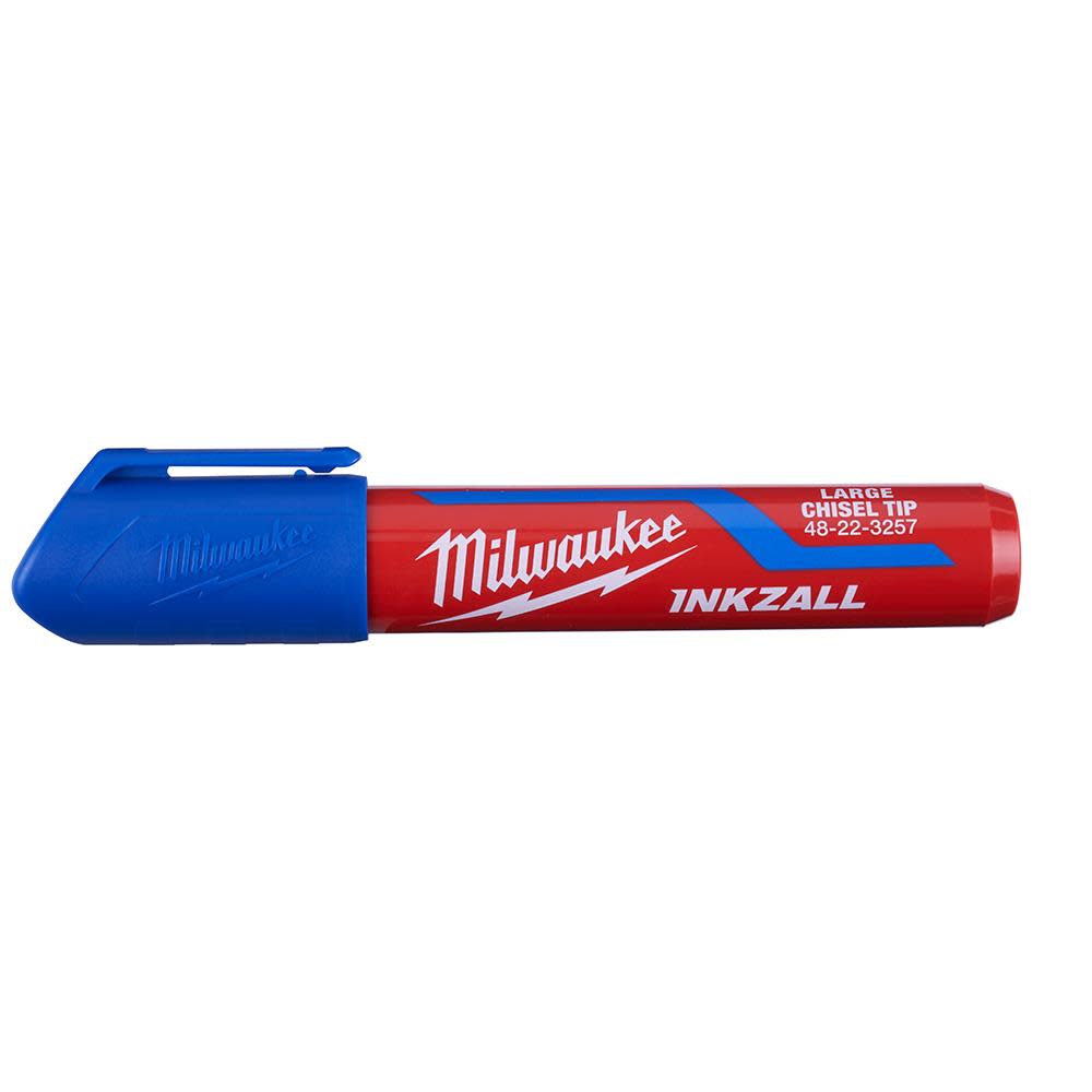 Milwaukee INKZALL Large Chisel Tip Blue Marker 48-22-3257 from Milwaukee