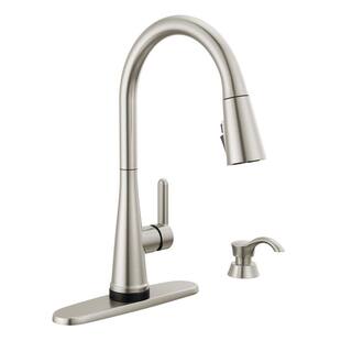 Delta Greydon Touch2O Single Handle Pull Down Sprayer Kitchen Faucet with ShieldSpray Technology in SpotShield Stainless Steel 19826TZ-SPSD-DST