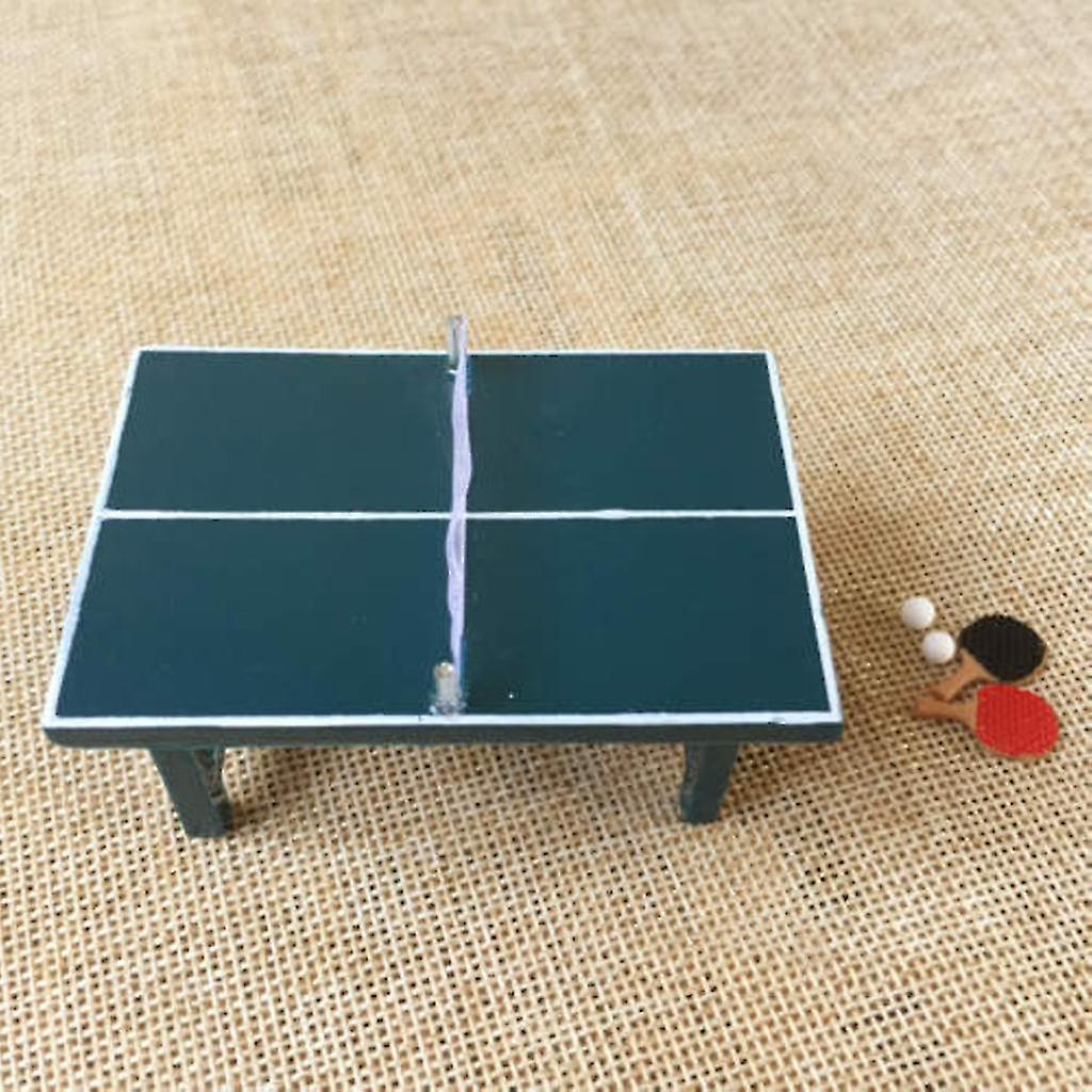 2x Miniature Table Tennis Pong Game Set 1:12 Scale Toy Of