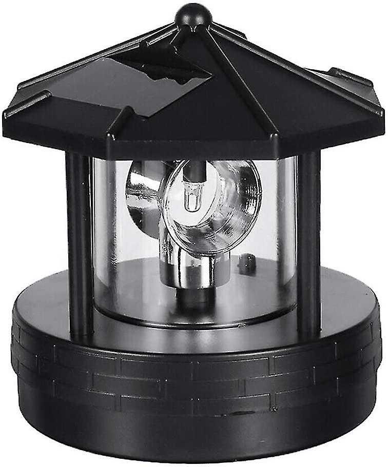 Solar Powered Lighthouse - Decorative Rotating Outdoor Waterproof Led Solar Light Beacon Tower For Garden Lawn Patio Yard