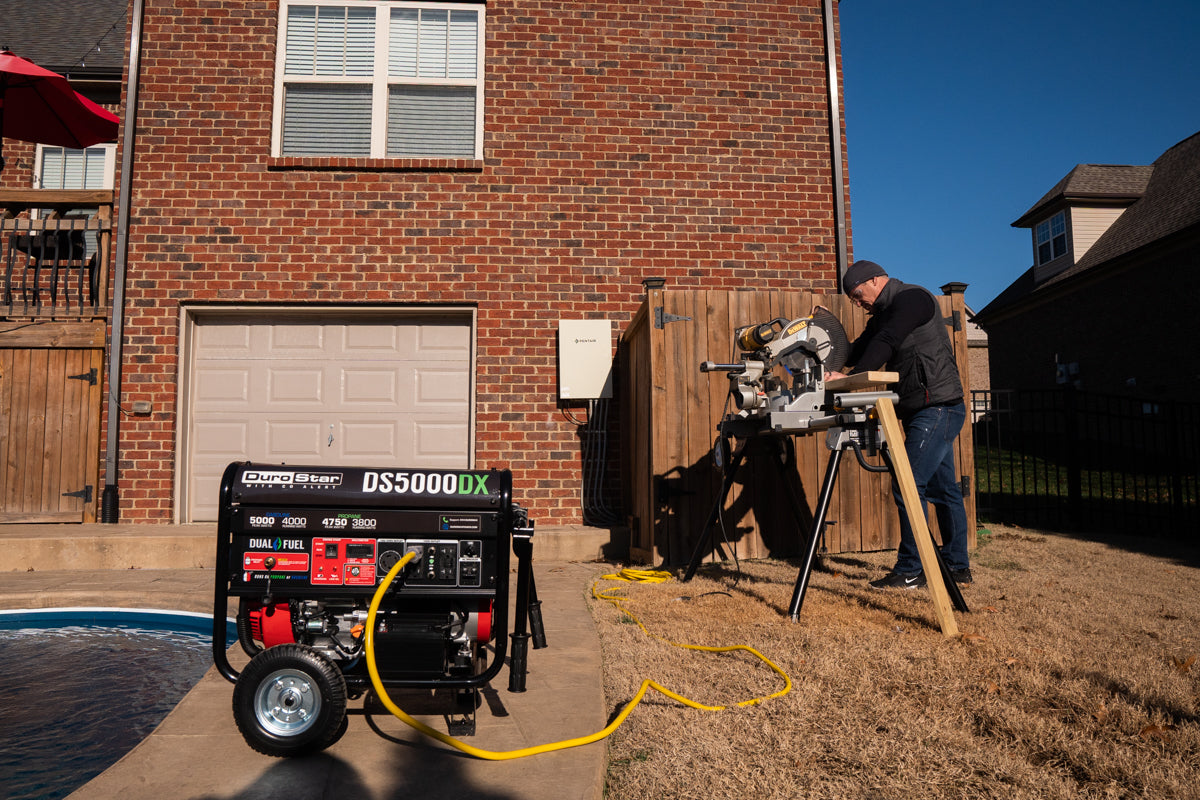 4,500 Watt Dual Fuel Portable Generator w/ CO Alert