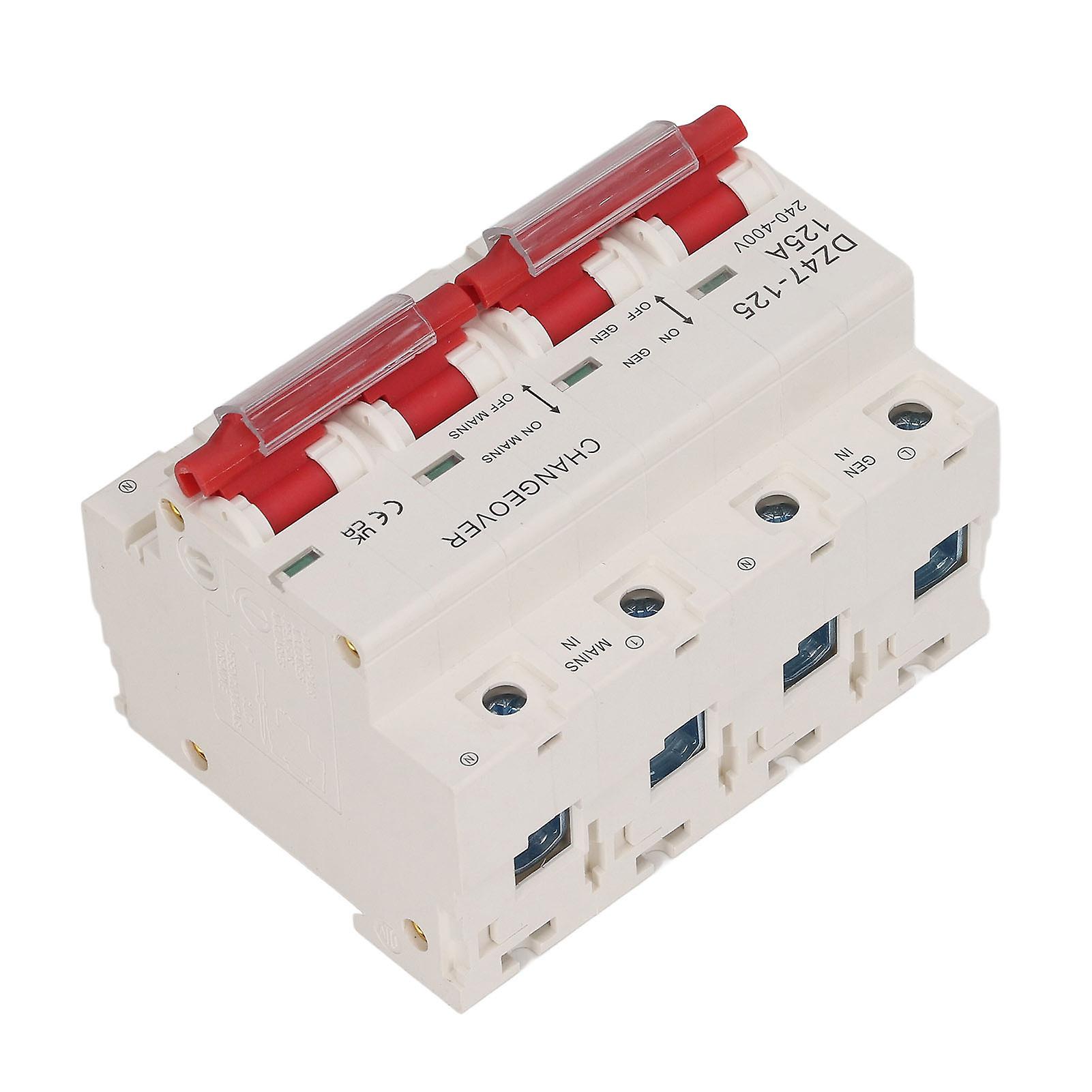 Interlock Transfer Circuit Breaker Dual Power 125A 2P and 2P 10KA Breaking Capacity Transfer Switch AC 240‑400V