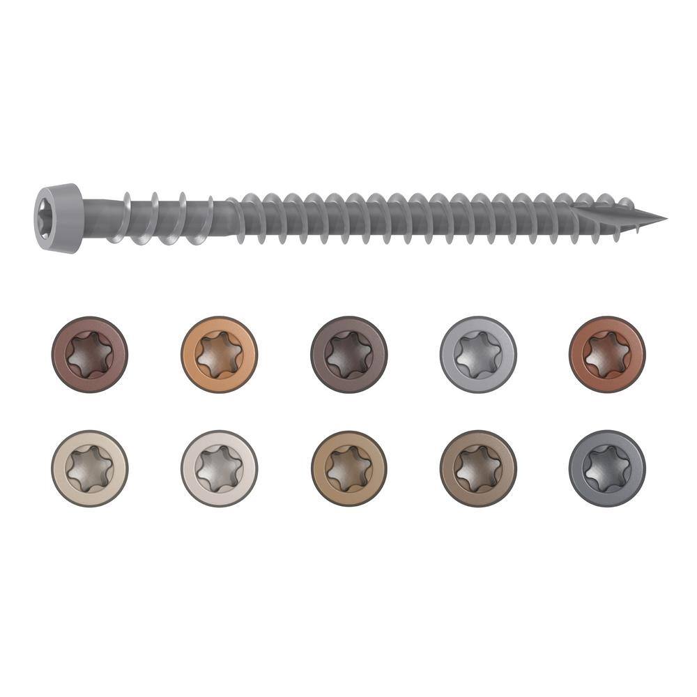 CAMO #10 2-12 in. Gray Star Drive Trim-Head Composite Deck Screw (1750-Count) 0349459