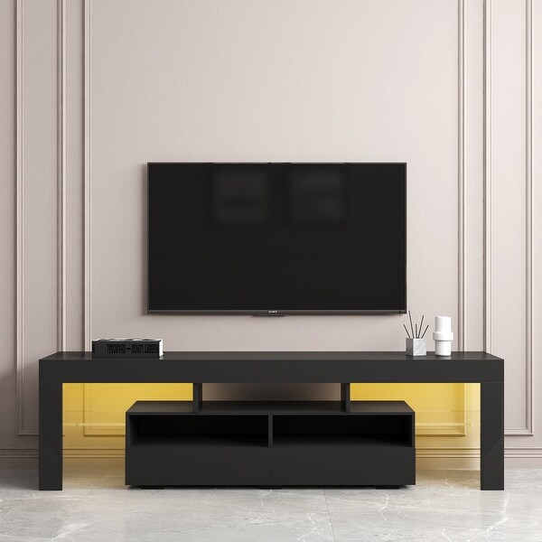 Living Room Furniture TV Stand Cabinet with 2 Drawers and 2 open shelves