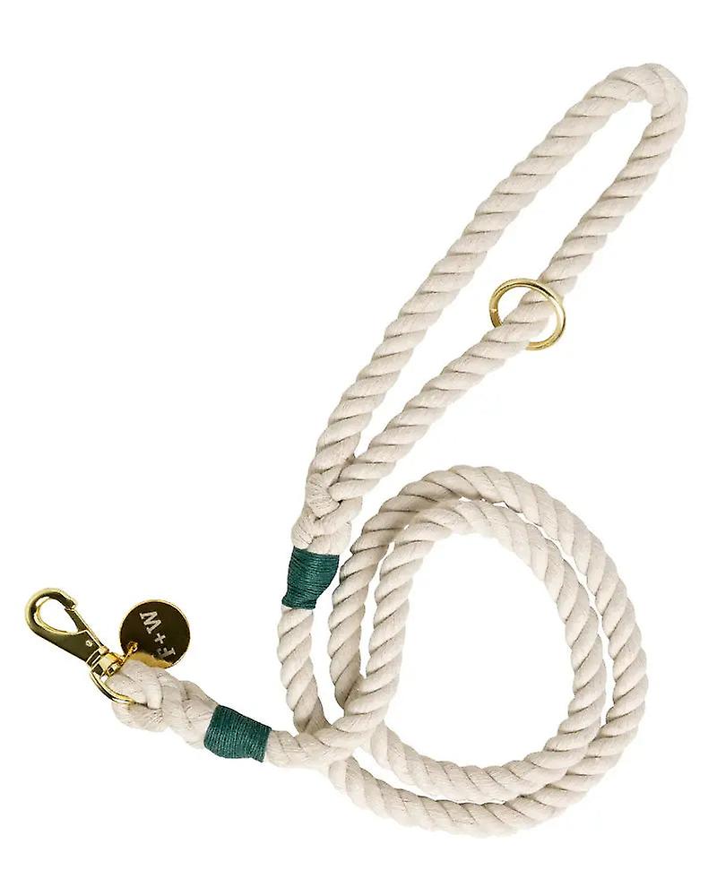 Rope dog leash - natural / green