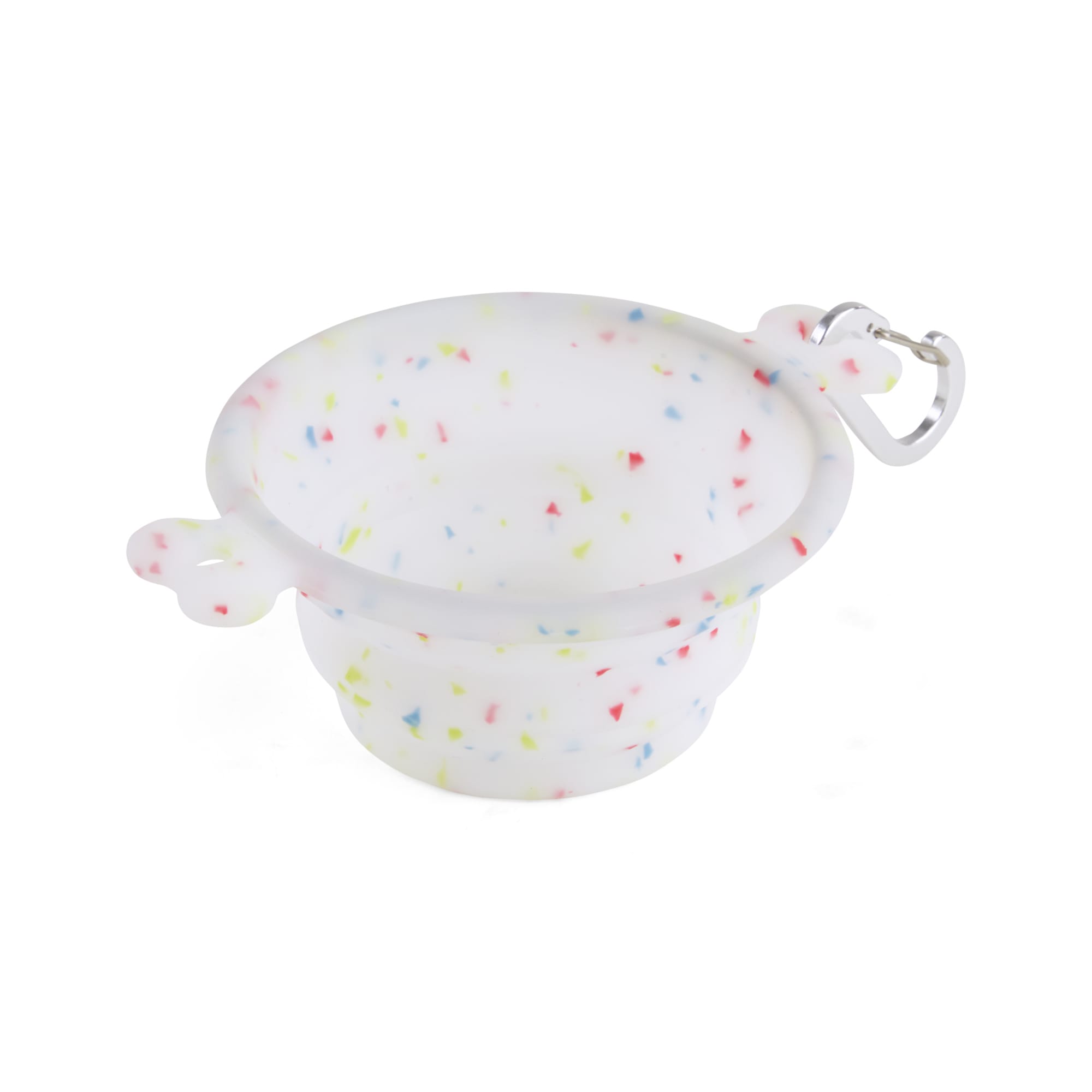 EVERYYAY Open-Air Eats Clear Confetti Collapsible Bowl for Dogs， 1 Cup