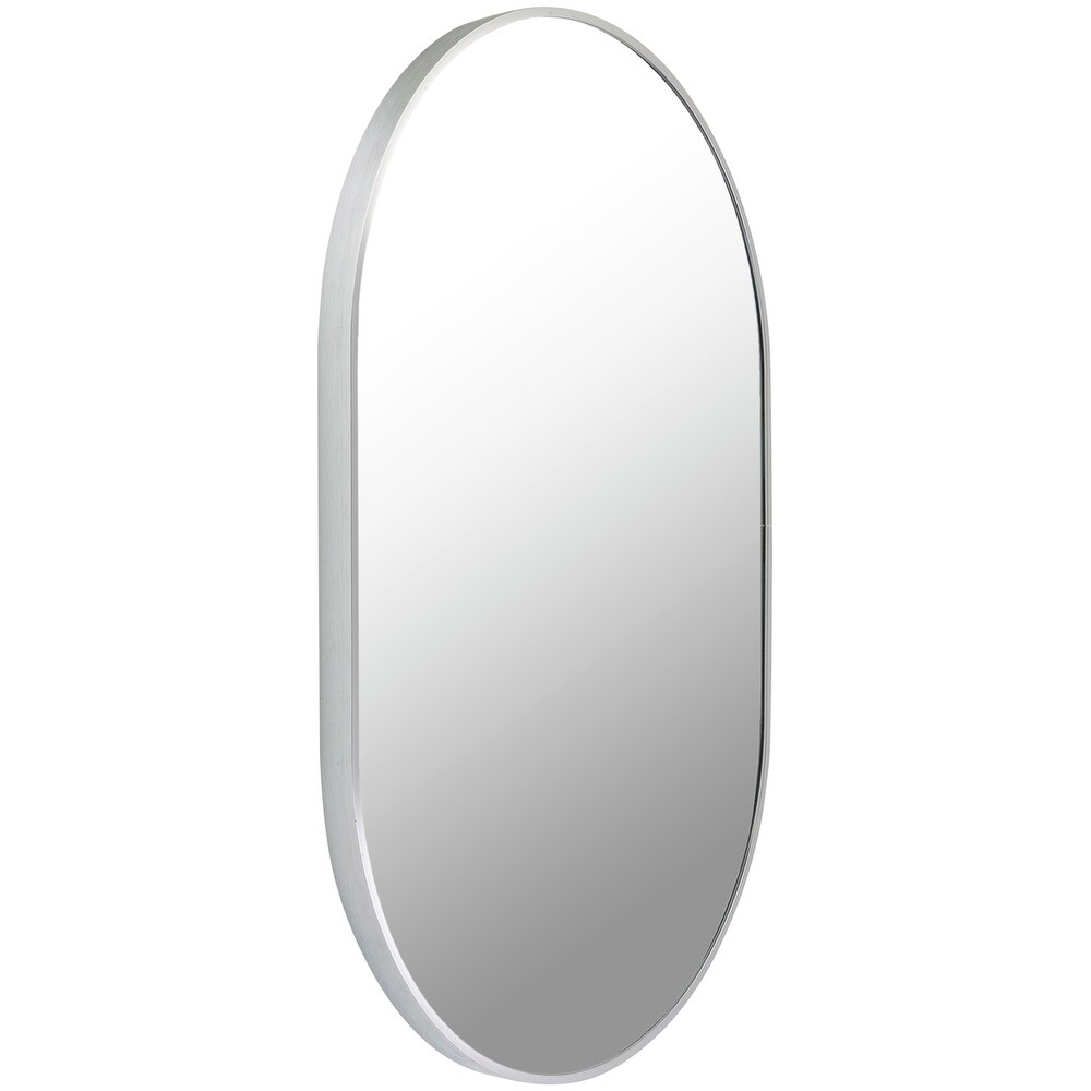 Artistic Weavers Aranya Modern Aluminum Oval Pill Shaped Accent Mirror