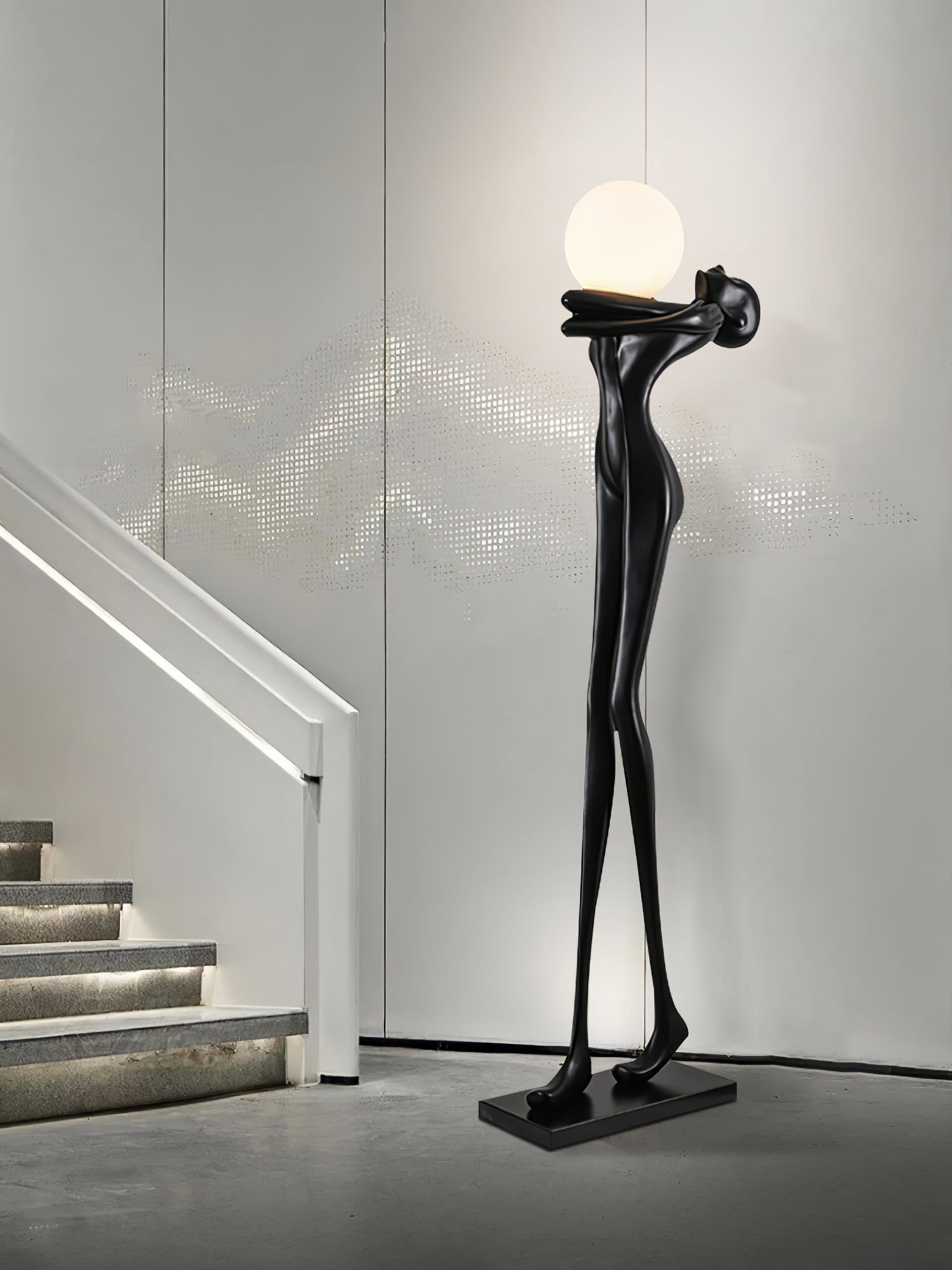 Embrace Ball Sculpture Floor Lamp