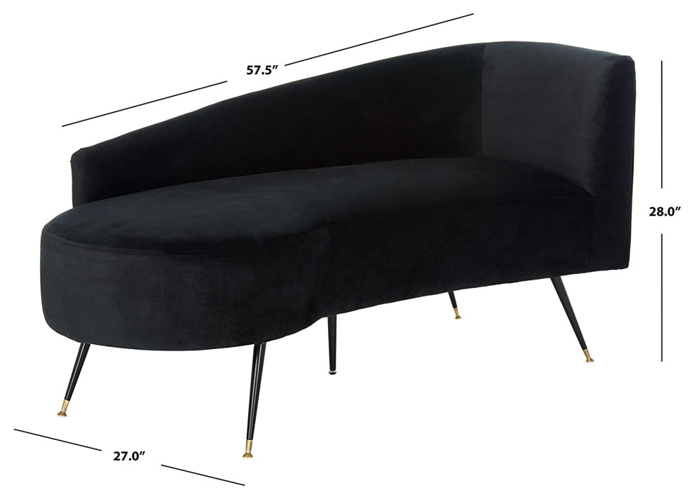 Contemporary Settee Loveseat  Slender Caped Legs  ampPadded Velvet Seat   Midcentury   Loveseats   by Decor Love  Houzz