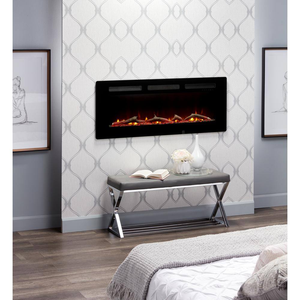 Dimplex Sierra 48 in. WallBuilt-in Linear Electric Fireplace in Black SIL48