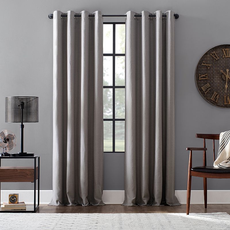 Archaeo Linen Blend Blackout Grommet Curtain Panel