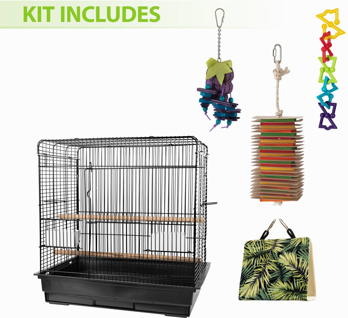 Featherland Paradise 2418S Fun Kit Bird Cage， Black