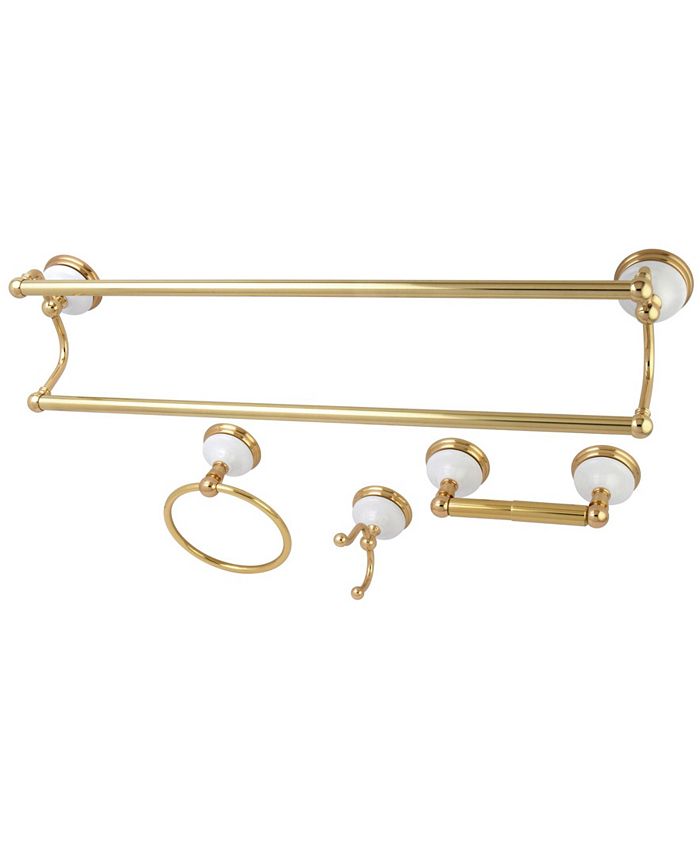 Kingston Brass Victorian 4-Pc. Dual Towel Bar Bathroom Hardware Set