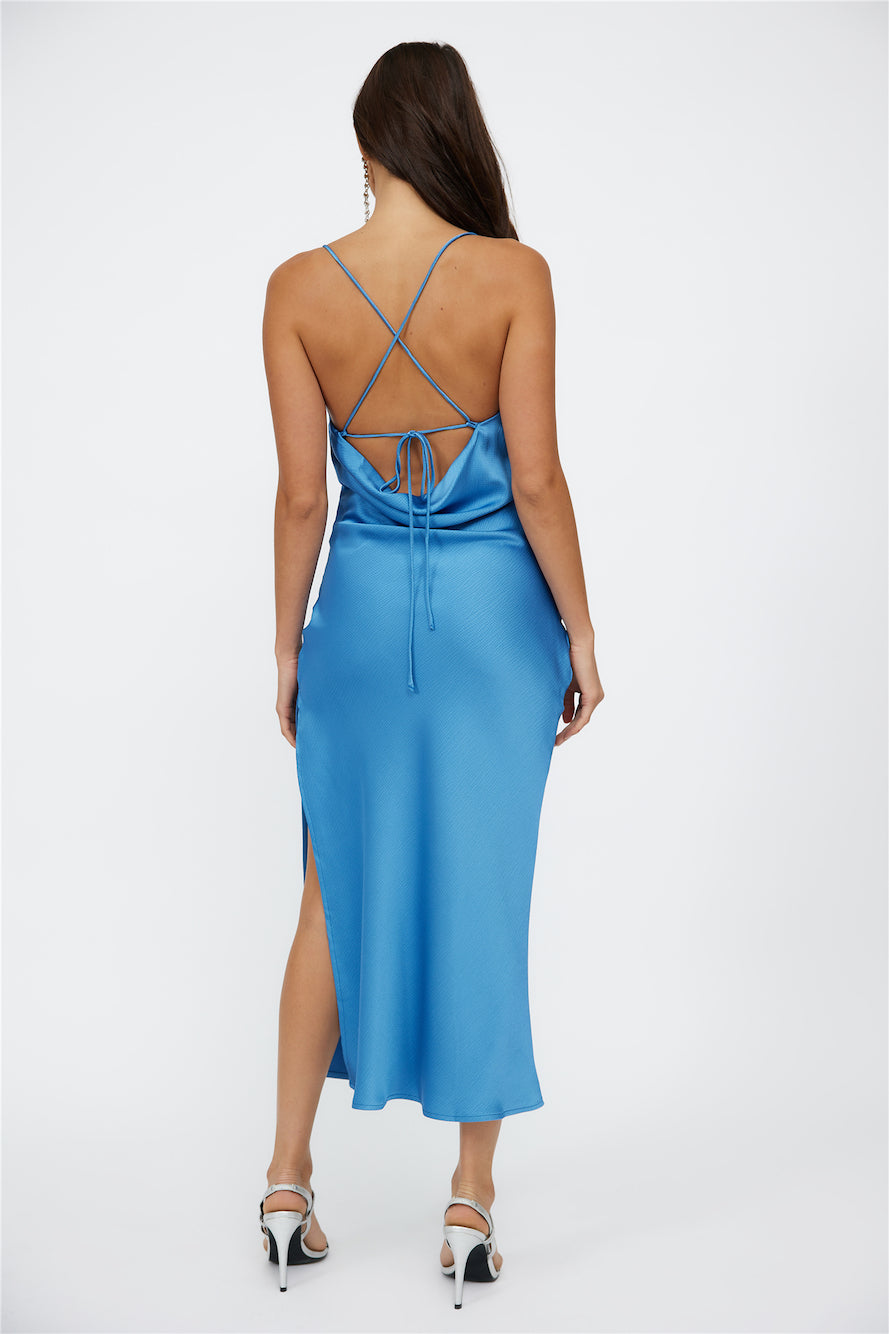 Streets of Paris Maxi Dress Blue