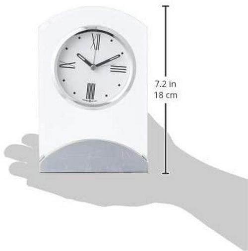 Howard Miller 645397 6-1/2 X 4-1/2 Tribeca Aluminum Analog Table Top Clock  Silver