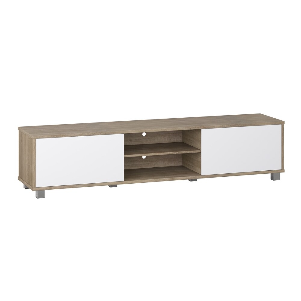 Hollywood Low Profile TV Stand With Doors for TV's up to 85\