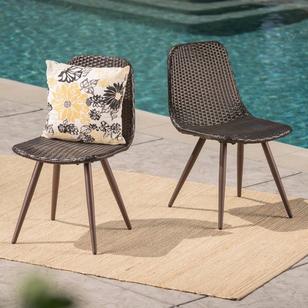 Gila 2pk Wicker Dining Chairs Christopher Knight Home