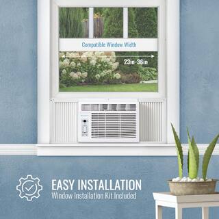 Keystone 5000 BTU Window-Mounted Air Conditioner with Follow Me LCD Remote Control in White KSTAW05BE KSTAW05BE