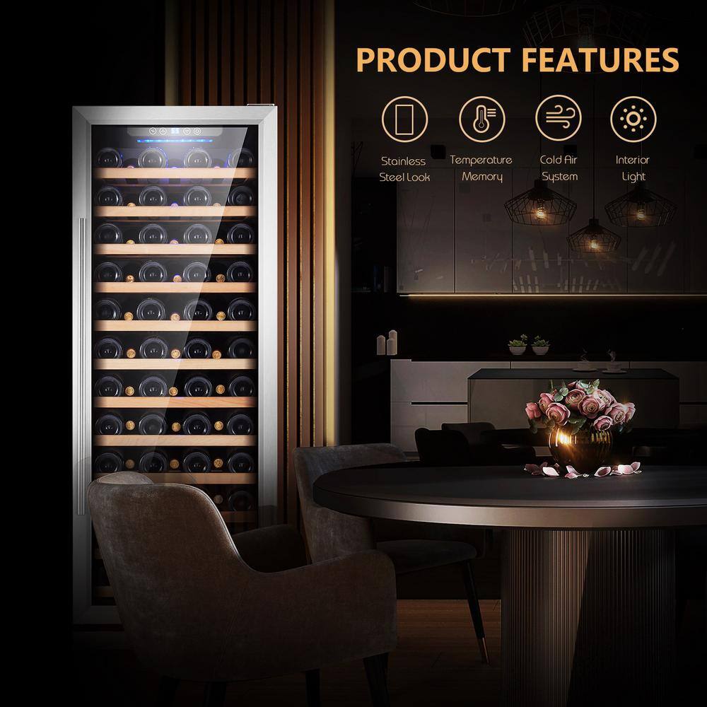 Kalamera 80 Bottle Single Zone Freestanding Compressor Wine Cooler KRC-85SZF