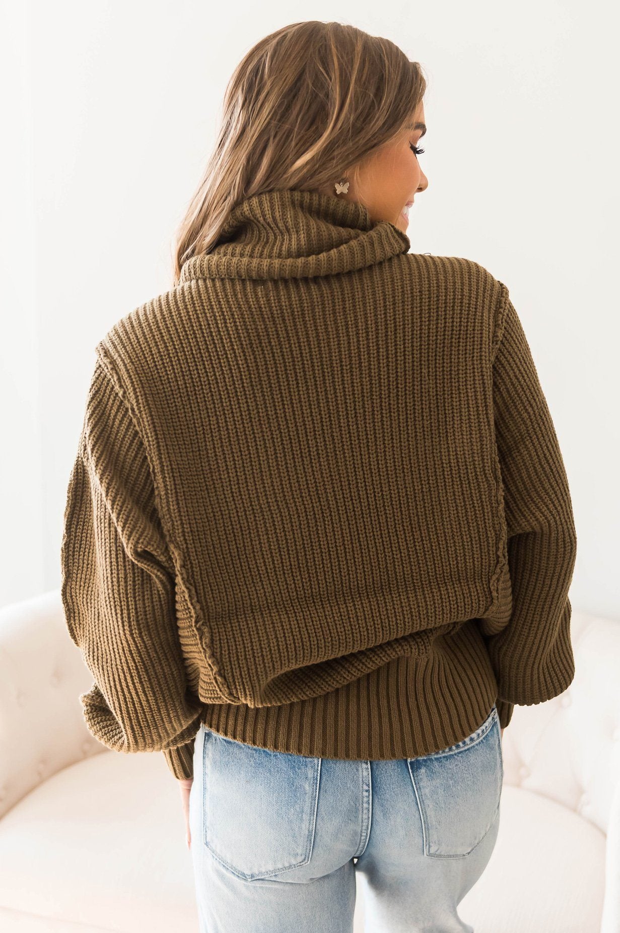 Taste of Fall Chunky Turtleneck Modest Sweater