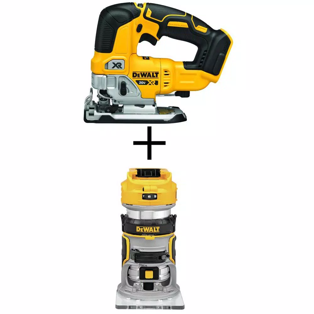 DEWALT 20-Volt MAX XR Cordless Brushless Jigsaw with Brushless Router and#8211; XDC Depot