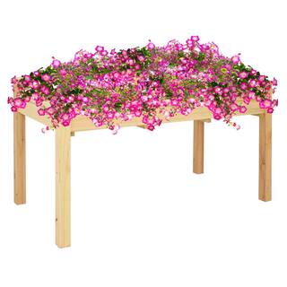 Sunnydaze 27.5 in. Tall Outdoor Wood Elevated Garden Planter Box HB-703