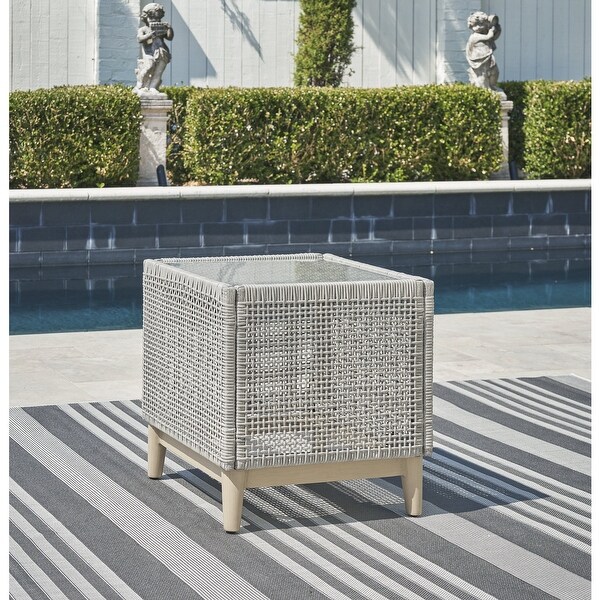 Signature Design by Ashley Seton Creek Gray Outdoor End Table